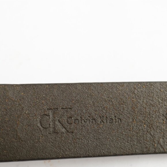Calvin Klein Mens Belt Size 38 Genuine Leather Tan Khaki Beige Business Casual - Picture 8 of 16